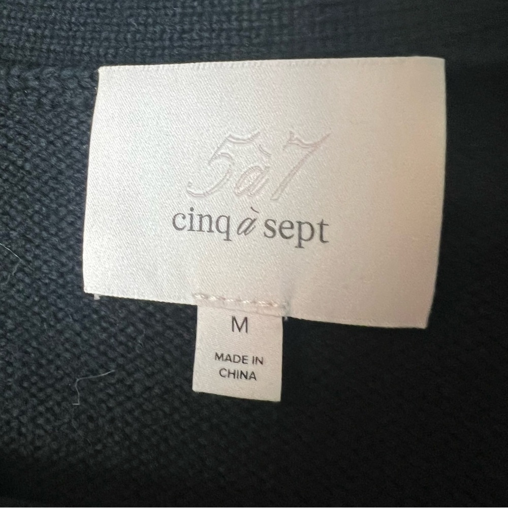 Cinq Sept Women's Morgan Metallic Star Cardigan Black Silver Sz. M View 3
